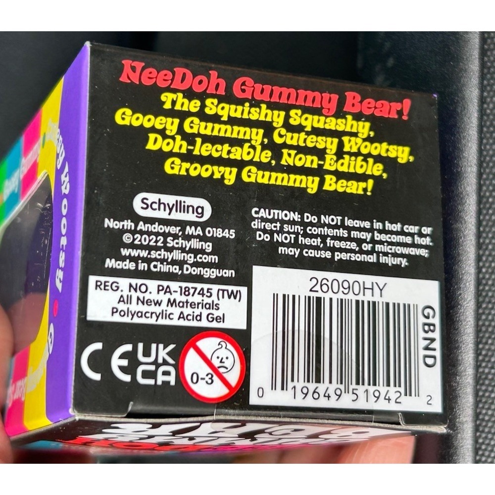 NEW Schylling NeeDoh Nee Doh Purple Gummy Bear Squeeze Squishy Authentic - Picture 5 of 5